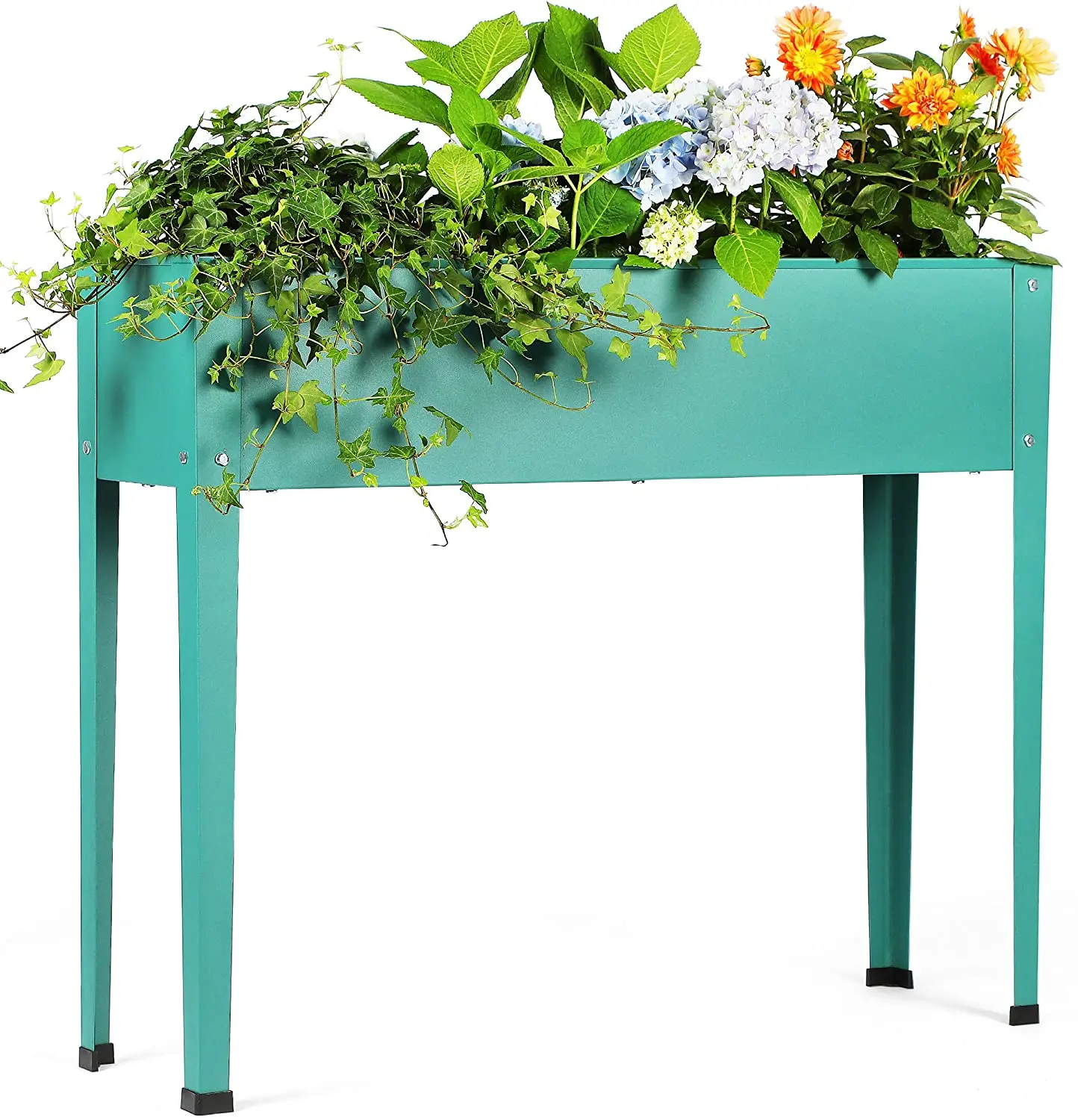 New style Raised Garden Bed with Legs Patio Elevated Planter Box for Flower Herb Vegetable Fruits(Green)