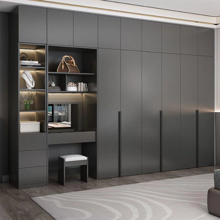 Factory wholesale price whole house customization bedroom closet plywood mdf wardrobe cabinets furniture