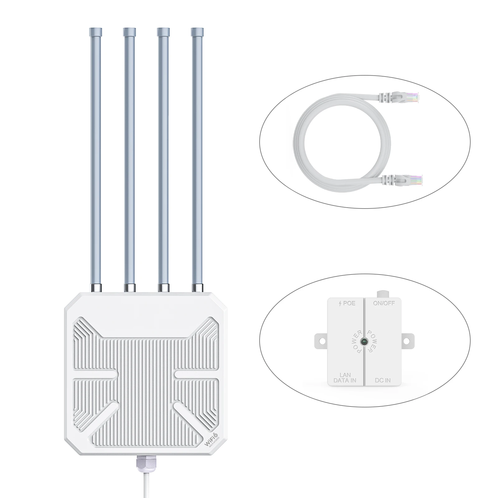 China Hotsale High Power WIFI6 AX3000 HighPower Waterproof Outdoor Router Wireless AP WIFI Repeater POE Router