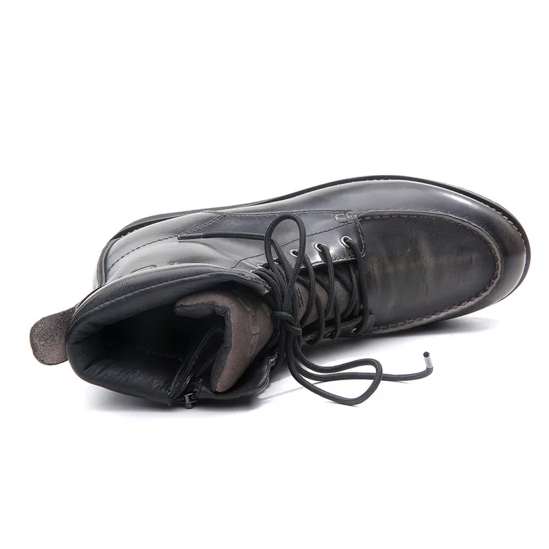 ARCX Leather Zipper Black Safety Tactical Combat Shoes Desert  Military Boots for Men