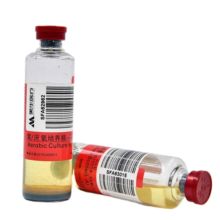 Laboratory Bacterial Culture Blood Bottles Microbiology Anaerobic Culture Bottle