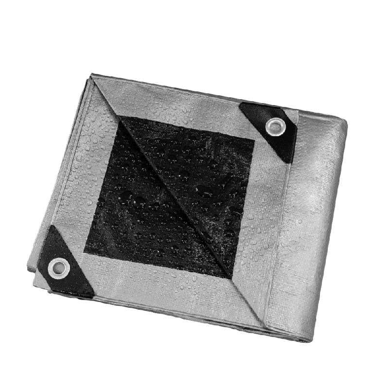 Custom Logo Print Brown Silver Pe Coated Tarpaulin Sheet 40ft containers tarpaulin cover