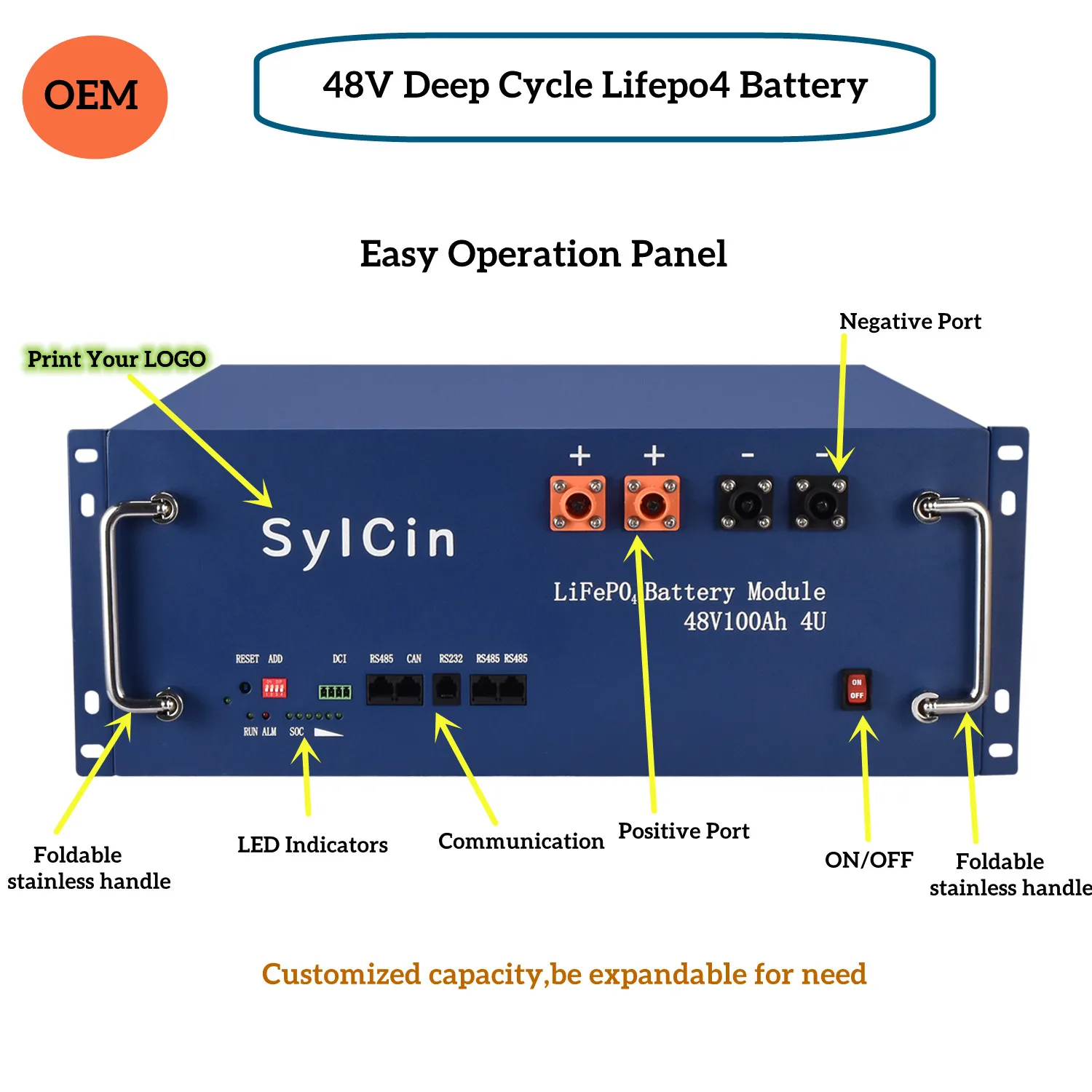 A Grade 48 Volts Lipo Battery 48v 100ah 200ah 5kwh 10kwh Li Ion Telecom Battery Pack