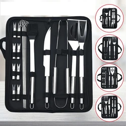 Amazon Stainless Steel Grill Set Barbecue Combination Tool Outdoor Household BBQ Grill Set Grill Set