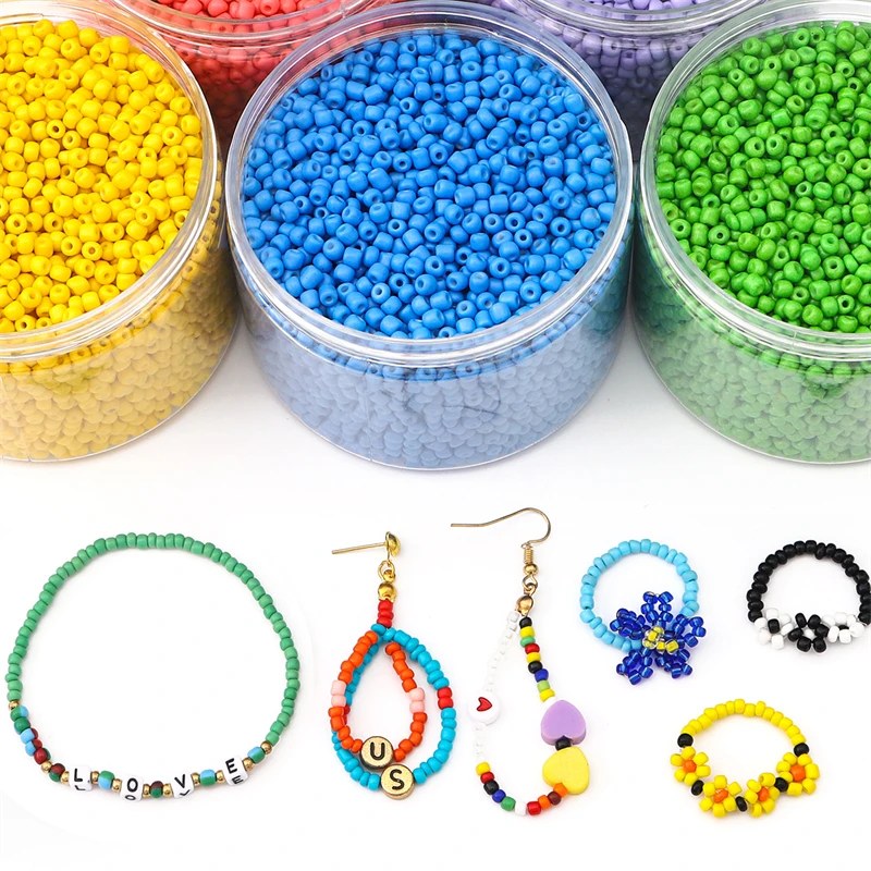 Bulk Bag Wholesale 42 Color Painted Czech Round Glass Seed Beads 2mm for DIY Bracelet Necklace Jewelry Making Accessories BBG067