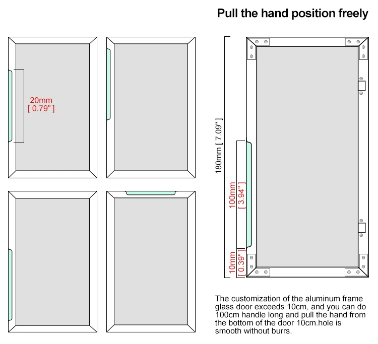 20/21/25/30 aluminium cabinet Minimalist Glass Door Aluminum Frame Aluminum Door Narrow Frame Glass Wardrobe Door Frame