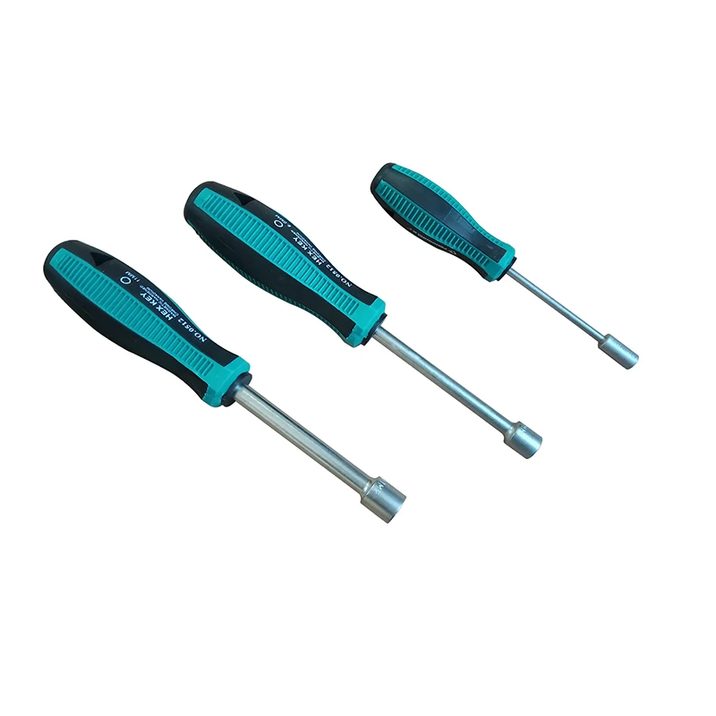 Cr-V отвертка винта для шестигранного болта гайка винт с пластиковой ручкой 3/16 1/4 5/16 11/32 3/8 7/16 1/2 дюйма Доступные ручные инструменты