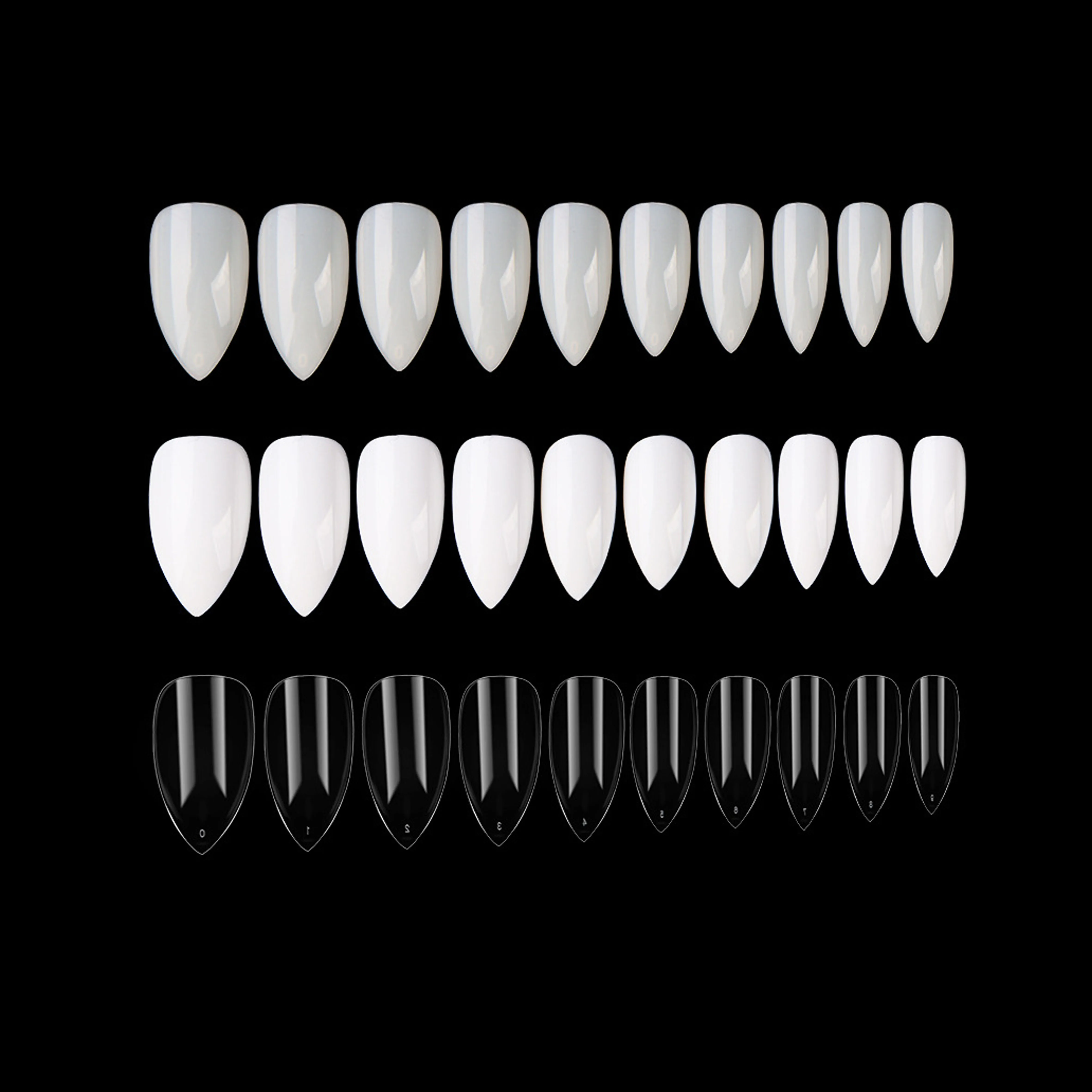 High Quality ABS Nail Tips Full Stick Press on Nails DIY Designs Almond Shape  Sharp Nails