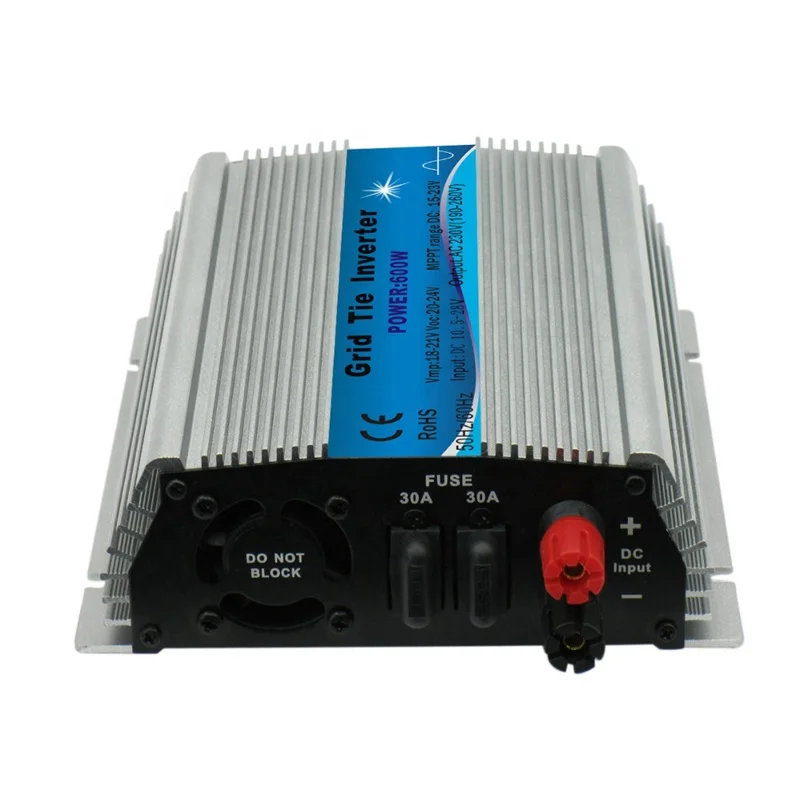 600W Solar Grid Tie Inverter MPPT Pure Sine Wave 10.5-28V or 22-60VDC to 110V or 230VAC Inverters for Solar Panel