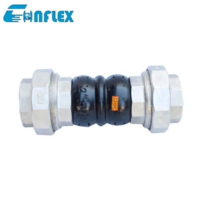 EPDM Stainless Steel Screwed Union Bspt Threaded Joint Rubber Flexible Connector