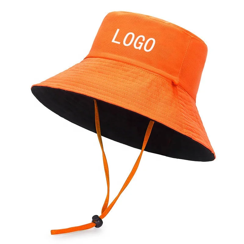 Custom Embroidery Logo Outdoor Wind Proof Birds Eye Cloth Reversible Fisherman Hat Fishing Hat Summer OEM 100% Polyester Dobby