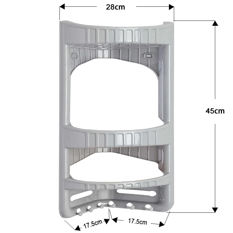 2 tiers  plastic shower caddy storage rack wall bathroom corner shelves organizer bathroom corner storage shelf