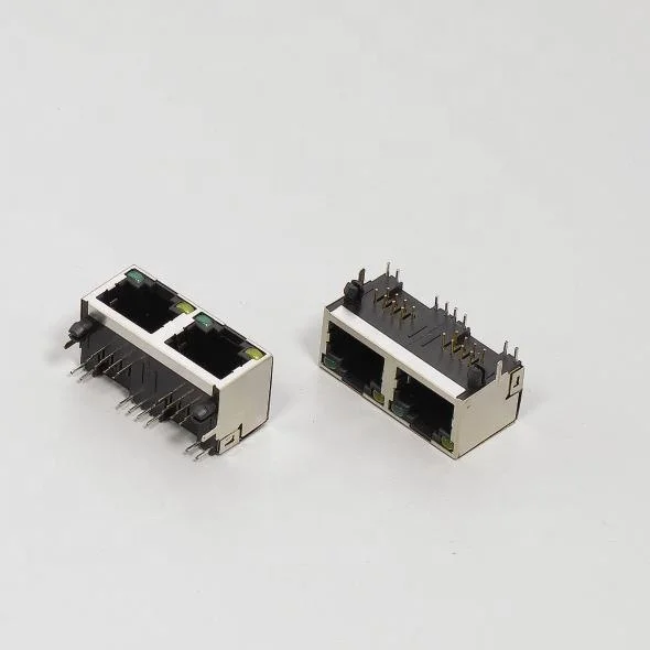 SMT RJ45 RJ11 modular jack ethernet 4p4c 6p6c right angle dip male to female connector board mount telephone jack PCB socket