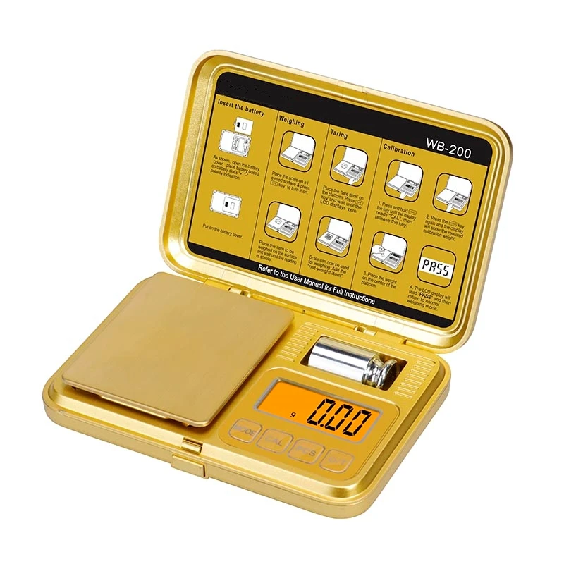 Mini Portable 200/0.01g Digital Pocket Scales LCD Electronic  Smart Jewelry Weight Measuring Tool for Gold and Diamond Jewelry