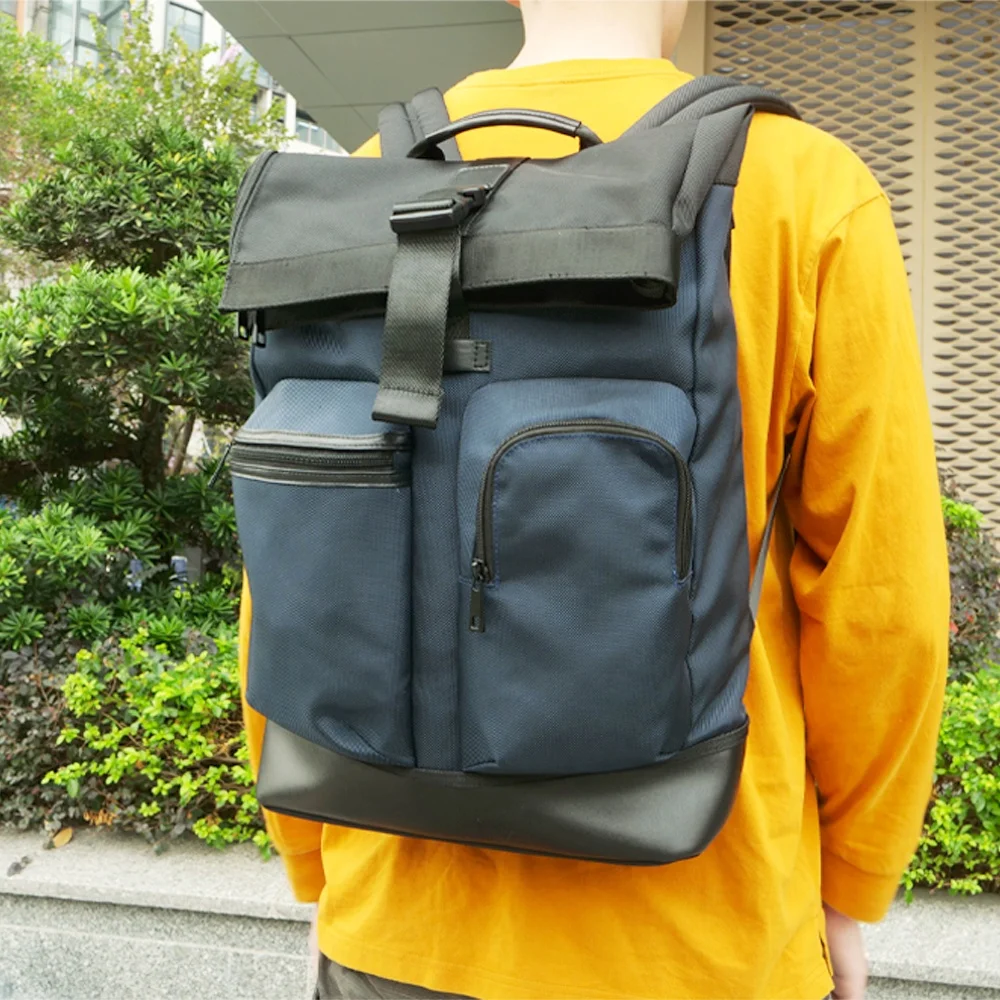 Multi Function Roll Top Compact Daypack 15.6 inch waterproof Computer Pack School Laptop Backpack USB Bag for travelling