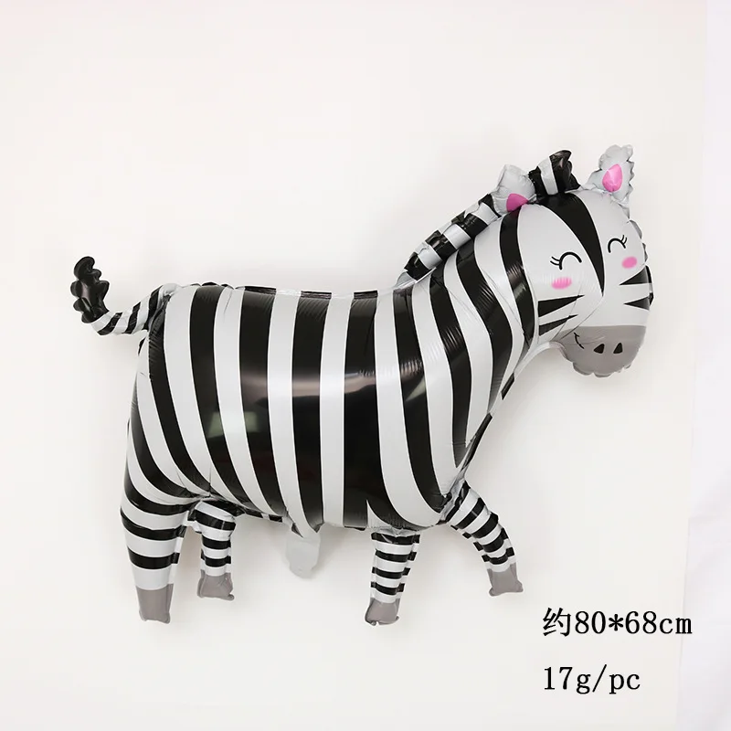 Forest Balloons For Parties Simulation Animal Balloon Giraffe Zebra Elephant Cartoon Crocodile Foil