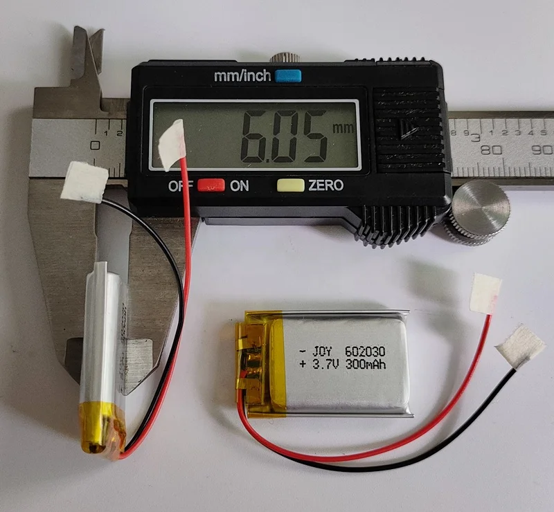 Rechargeable 3.7V 300mAh 602030 li-polymer lithium ion battery with pcm