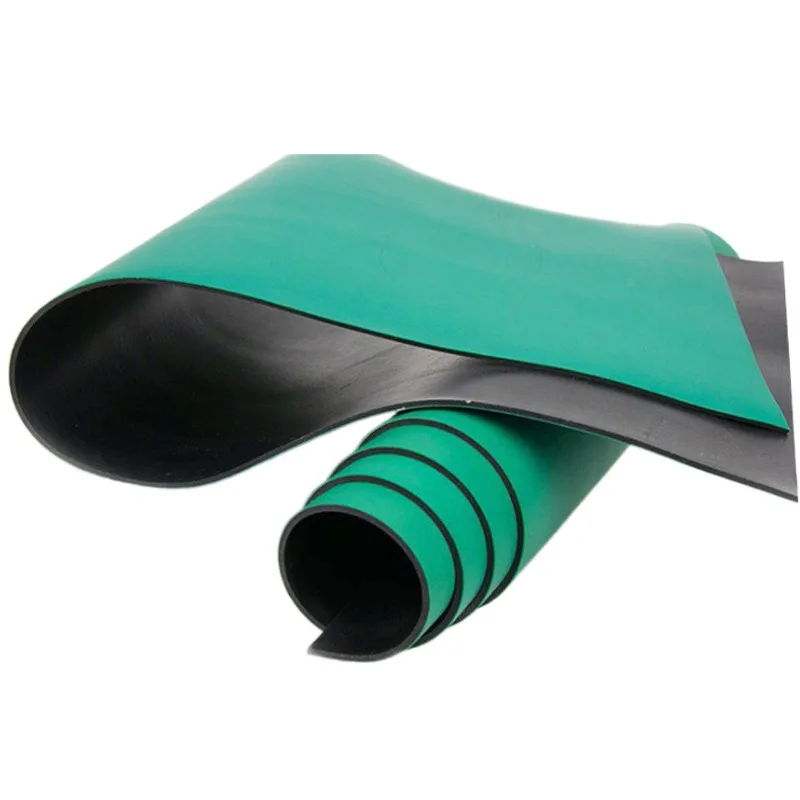 Matte Green color 2mm type Rubber material ESD Table mat Antistatic Table mat