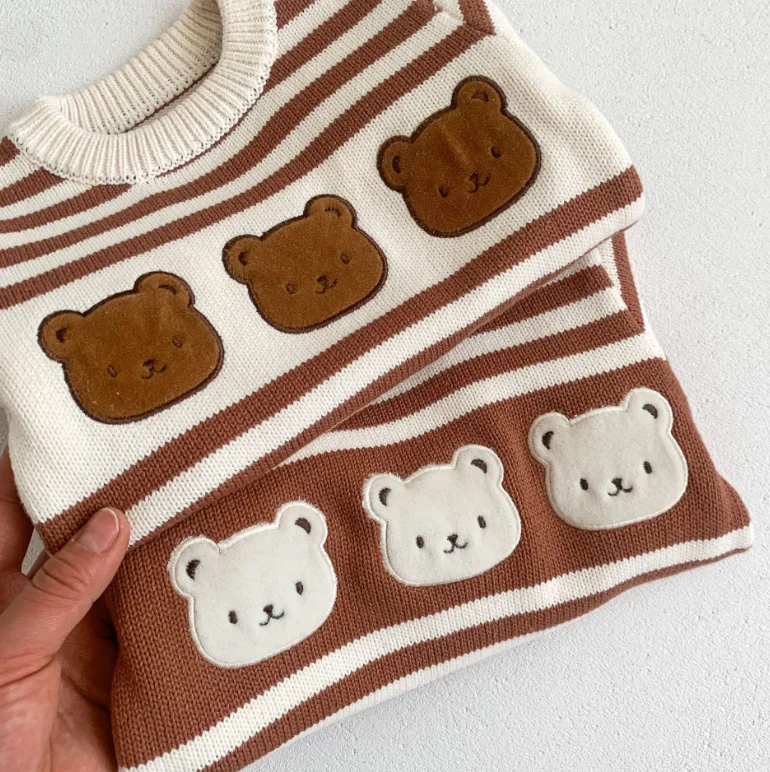 2023 New Style Wholesale Baby Clothes Knitted Children Cotton Sweater