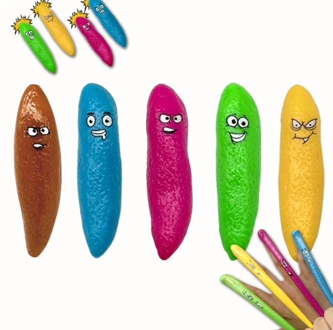 Mini Finger Slingshot Novelty Toys  Poop Toy, Stretchy Funny Gag Gifts Flying Games for Games and Party Favors