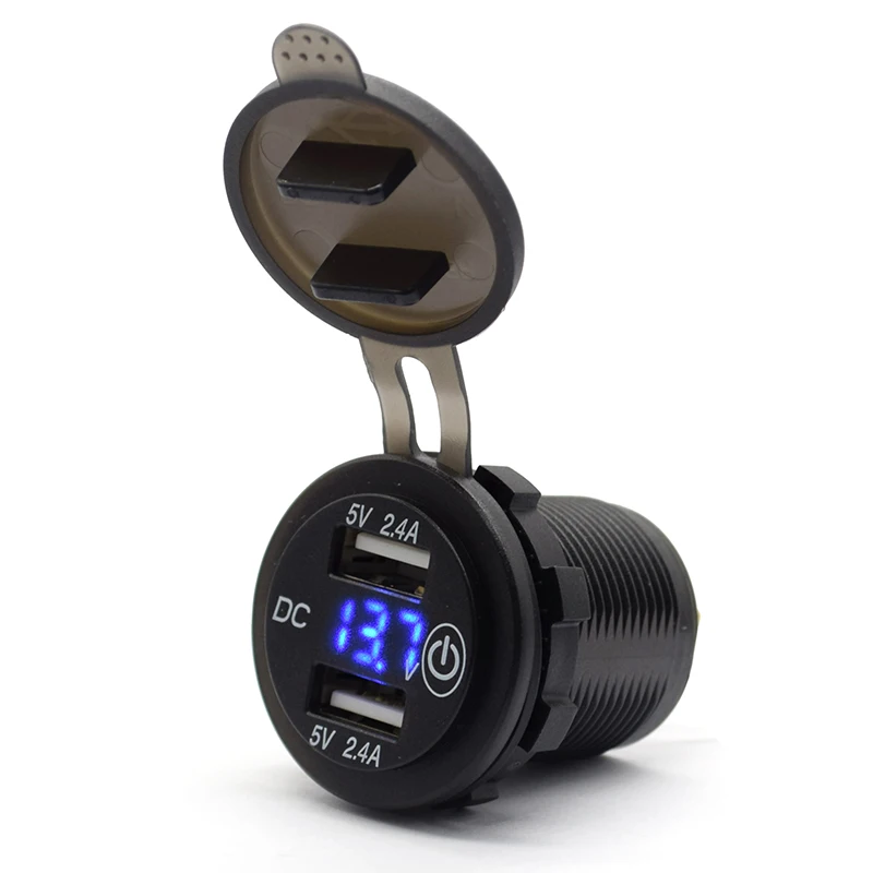  European Extension Power Socket 2 USB Charging Ports Plugs 5V 3.1A/4.2A for car/