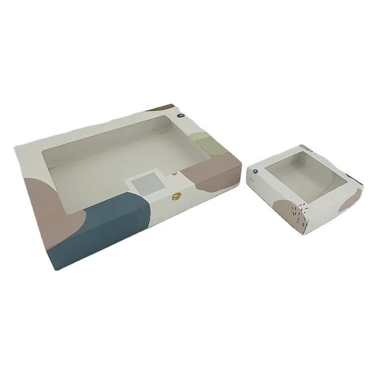 Socks customized printing with clear windows cardboard paper drawer sliding gift  box packaging boxes