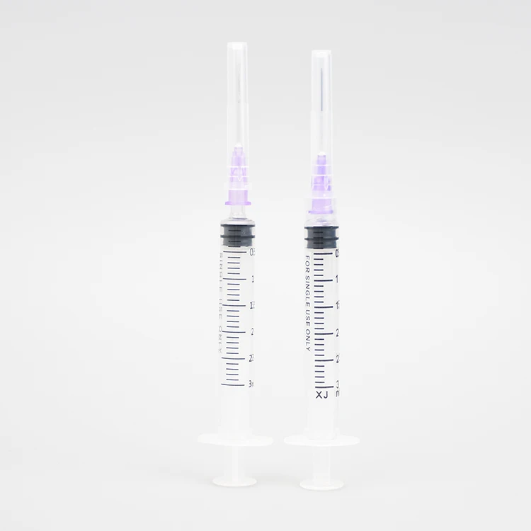 Стерильный одноразовый медицинский шприц 3 мл, шприц Luer Lock с иглой, шприц для вакцины