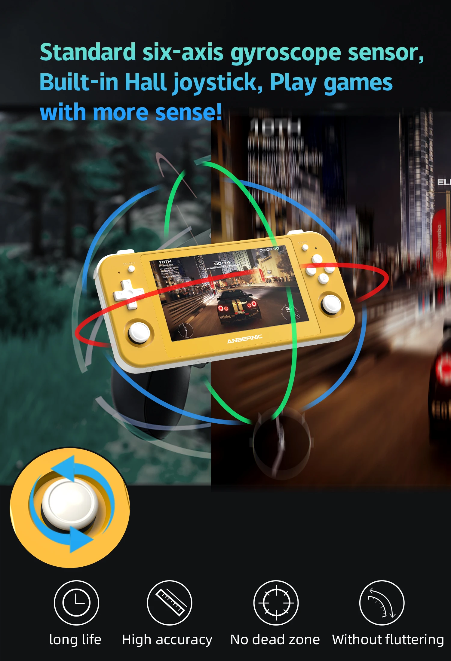 Anbernic RG505 Android 12 Gaming Player 4.95 Inch Unisoc Tiger T618 Handheld PS2 Emulator Game Console 5G Wifi