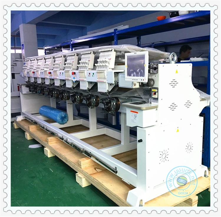 8 15 Head Computerized Embroidery Machine for Shoes T-shirt Hat Flat Embroidering