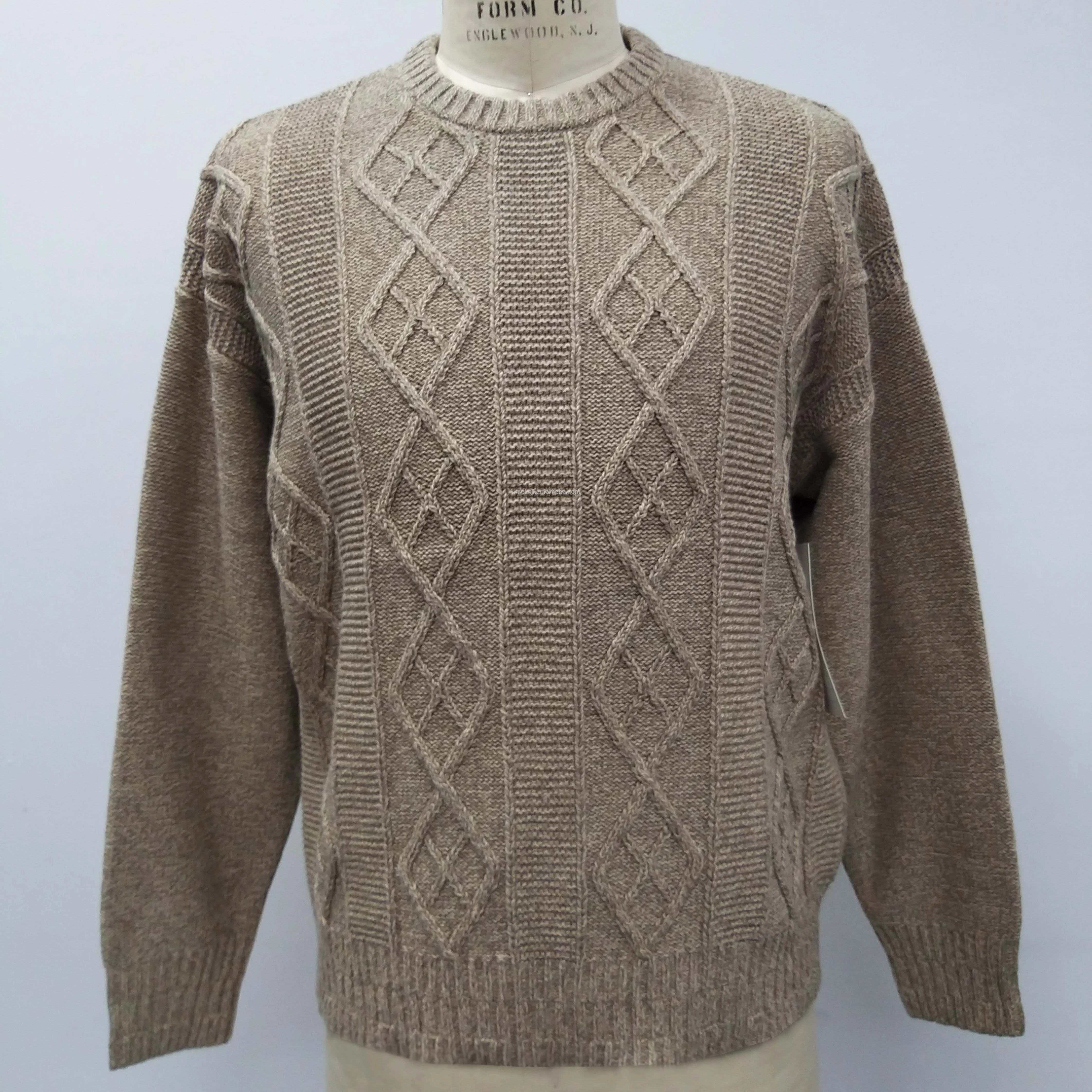 Old Money Clothes Men Design Men Sweater Jacquard Letter Knitwear Men Crew Neck Pullover Winter Knitted Tapestry Sweater