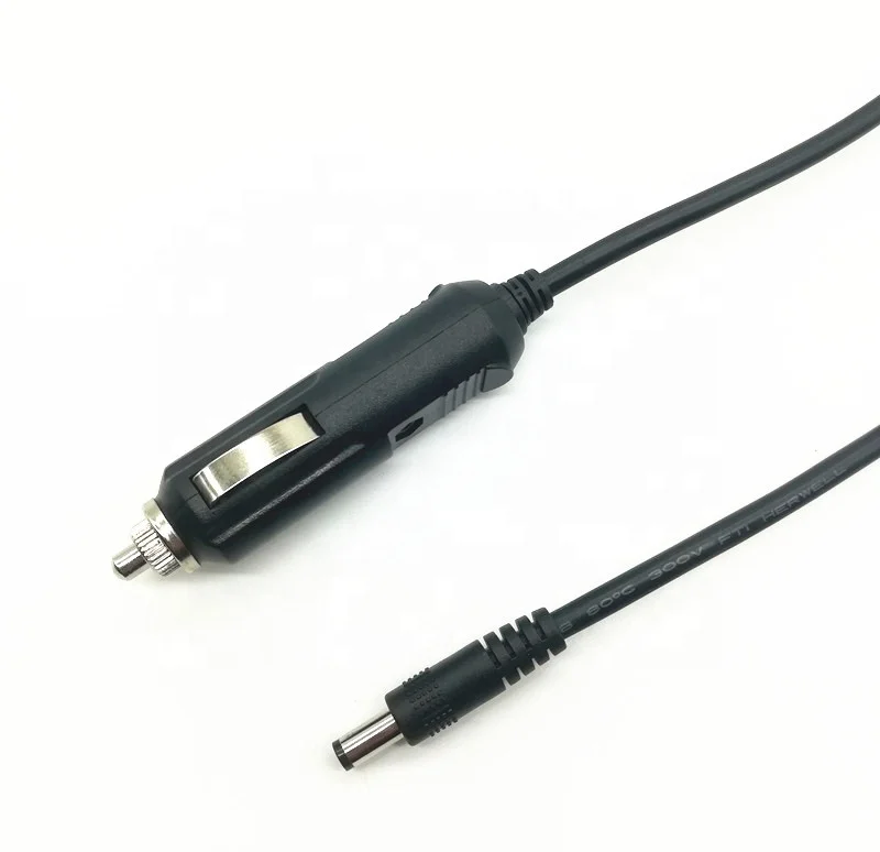 90 Degree DC 5.5x2.1mm to 12V 24V DC Power Supply Car Cigarette Lighter Adapter Charge Cable