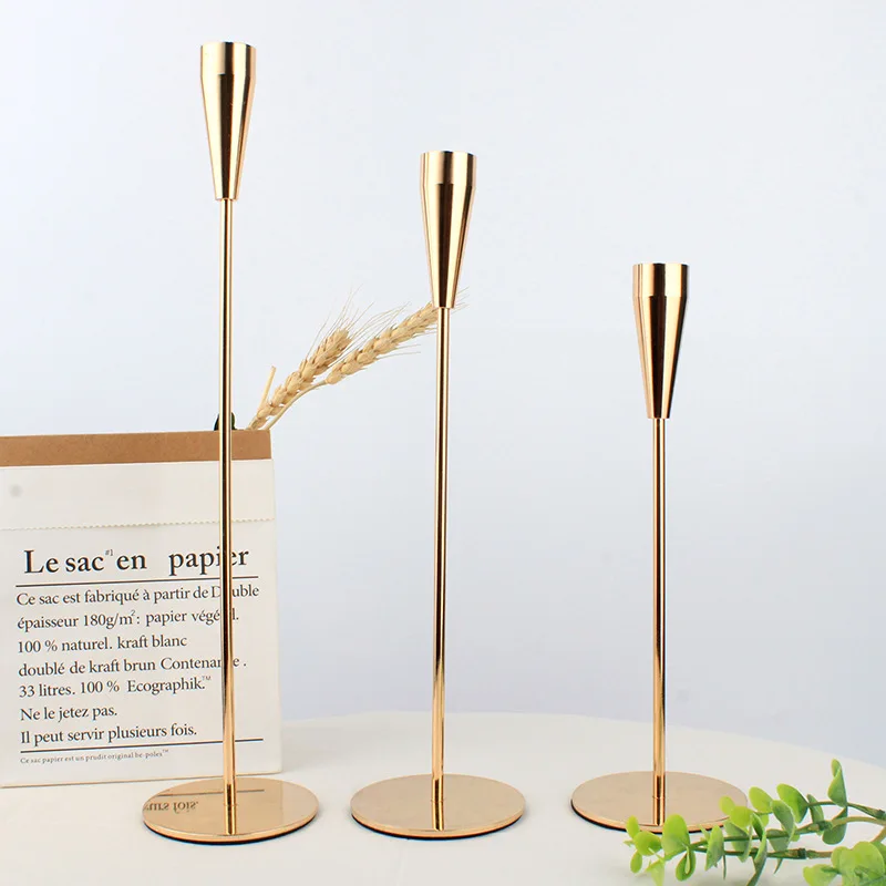 Good Quality Taper Candle Decorative Nordic Iron Candlestick Holder Metal Candleholder