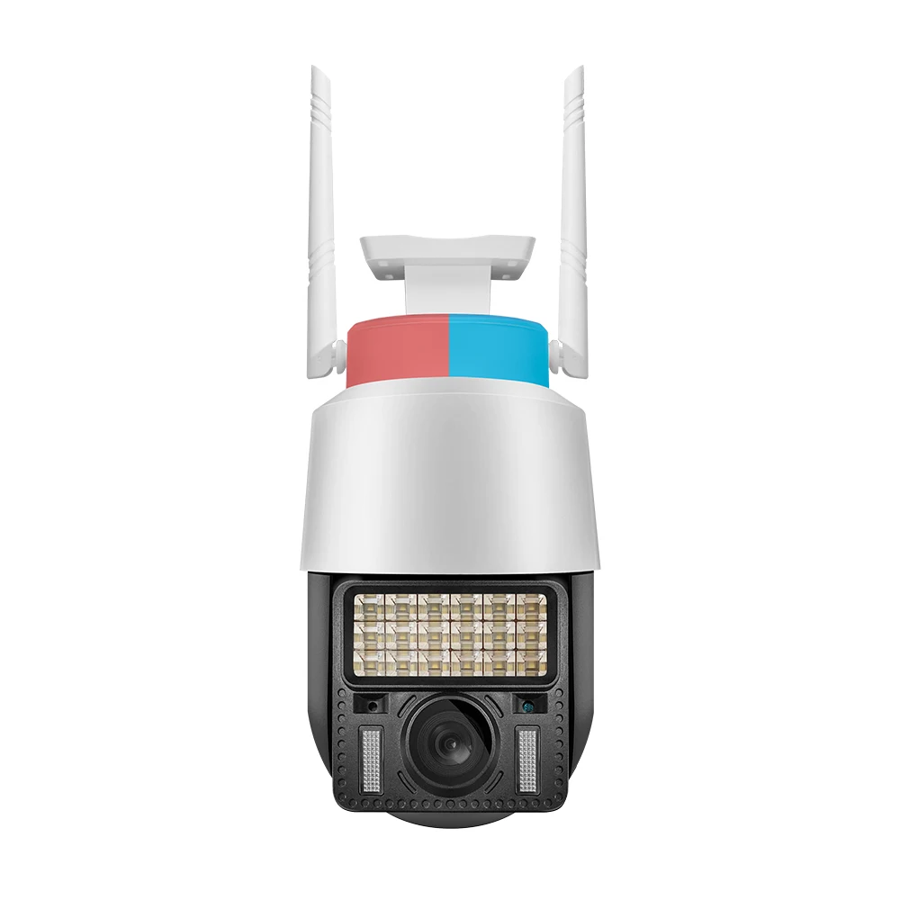LED Alarm Warning Light Camera 720p V380 Wifi Ptz Outdoor Camera Rotating 360 Detection Cctv Camera