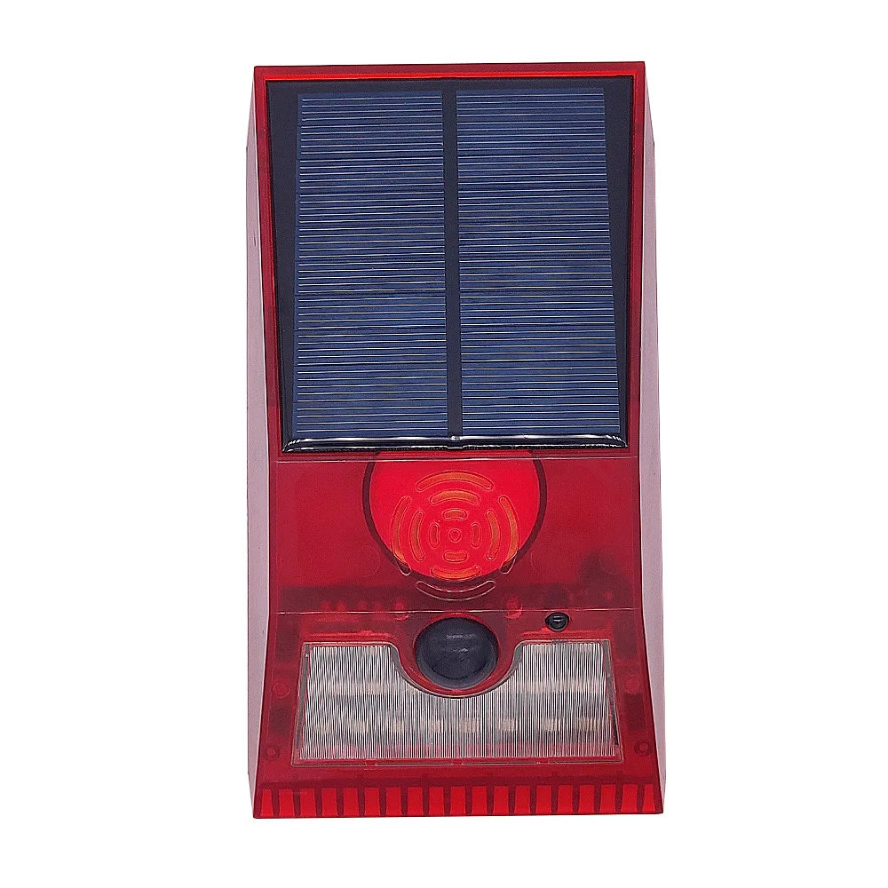 Multi-Function Solar Alarm Lamp Remote Control Security Alarm Siren Pir Motion Sensor Detector Wall Light For Home Yard Outdoor