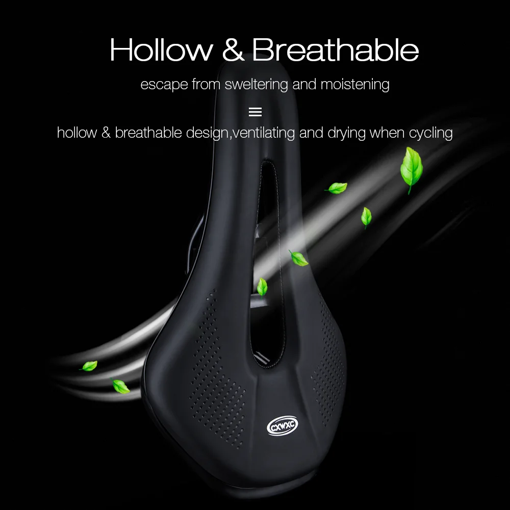 Mountain MTB Bike Saddle Soft PU Leather Bike Saddle Waterproof Non-Slip Cycling Bicycle Saddle