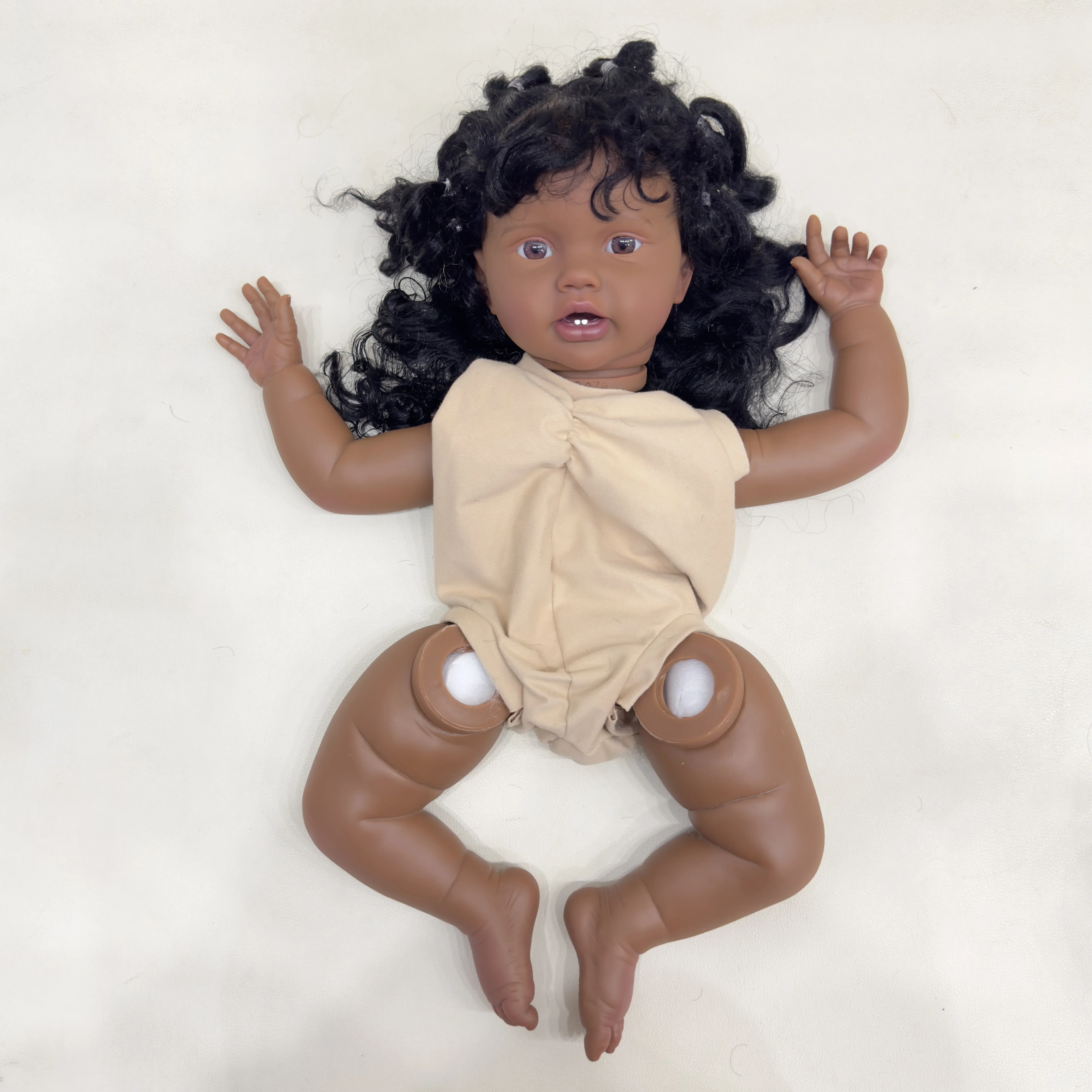 NPK 24inch Lottie Lifelike Reborn Doll kit painted Doll kit Unfinished Doll parts with Hand Rooted Hair