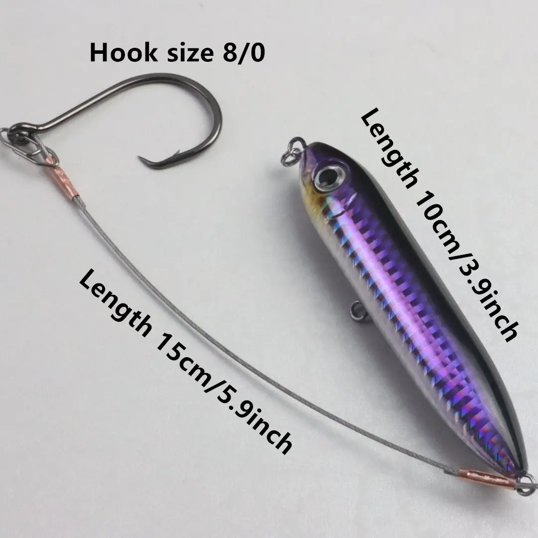 8/0 Circle hook Catfish Float Rigs Rattling Line Float For Santee Rig