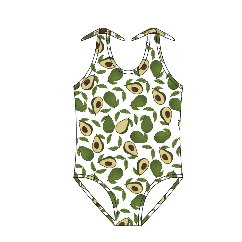 OEM Custom long sleeve swimsuit one piece lovely baby girls swimwear