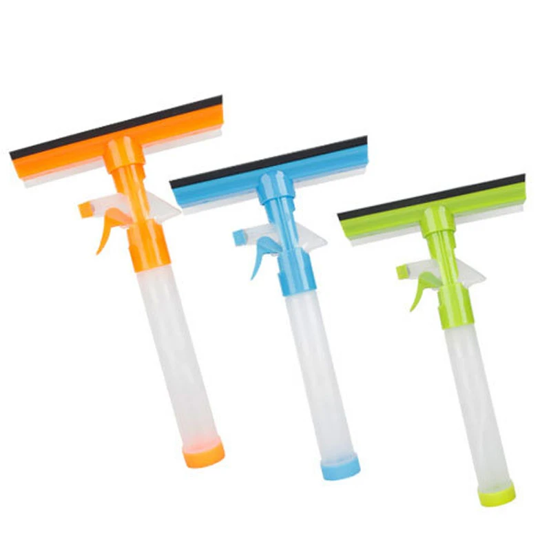 Hot Sale 3 in 1 Spray Window Cleaner Squeegee Glass Wiper Window Washer Combination T Bar Sponge Head Glass Rubber Scraper