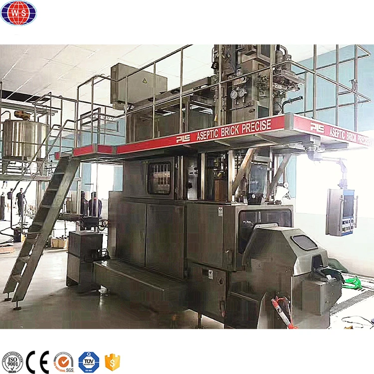 Automatic Juice Liquid Filling Machine Milk Juice Water Aseptic Brick Carton Filling And Packaging Machine