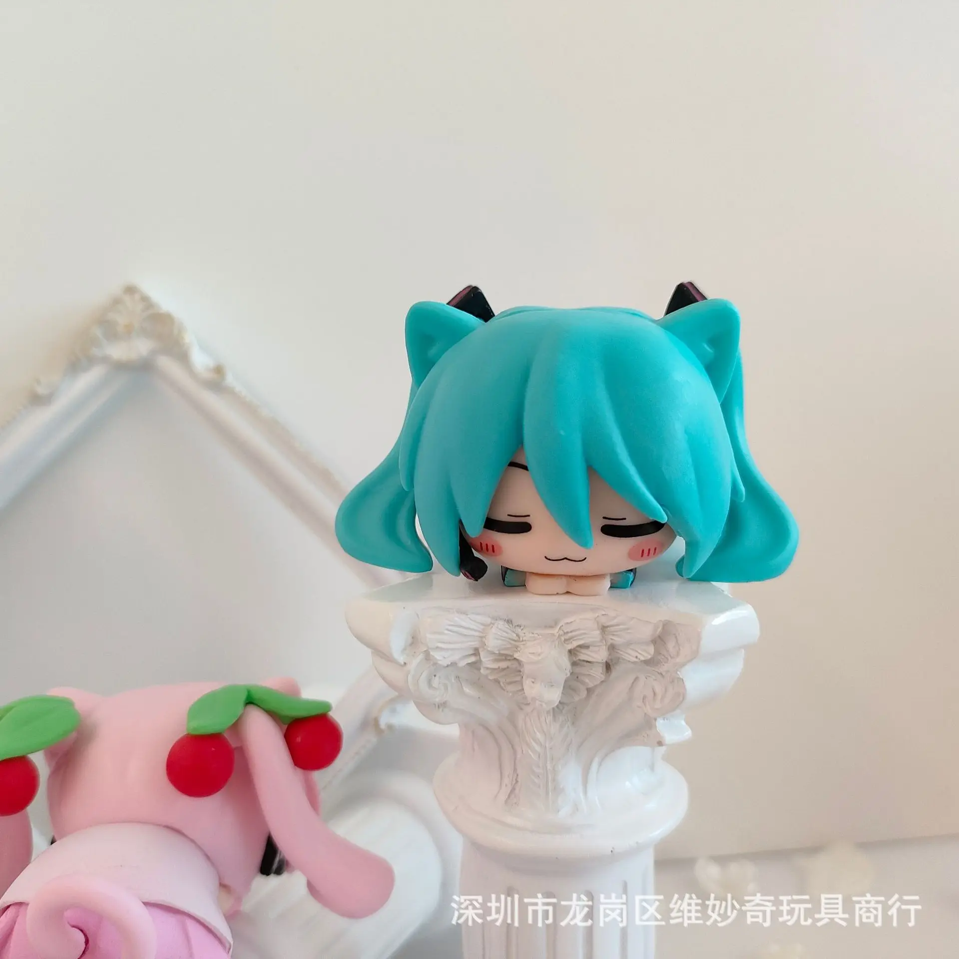 Anime 6 PCS/1Set Mini Virtual Singer Figure Kawaii Girl Doll PVC Collectible Model Toy Gift