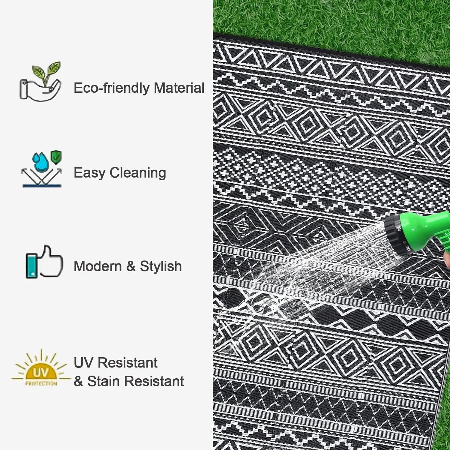 wholesale carpets manufacturing Reversible Mats plastic straw rug Patio rug patio waterproof outdoor reversible rug