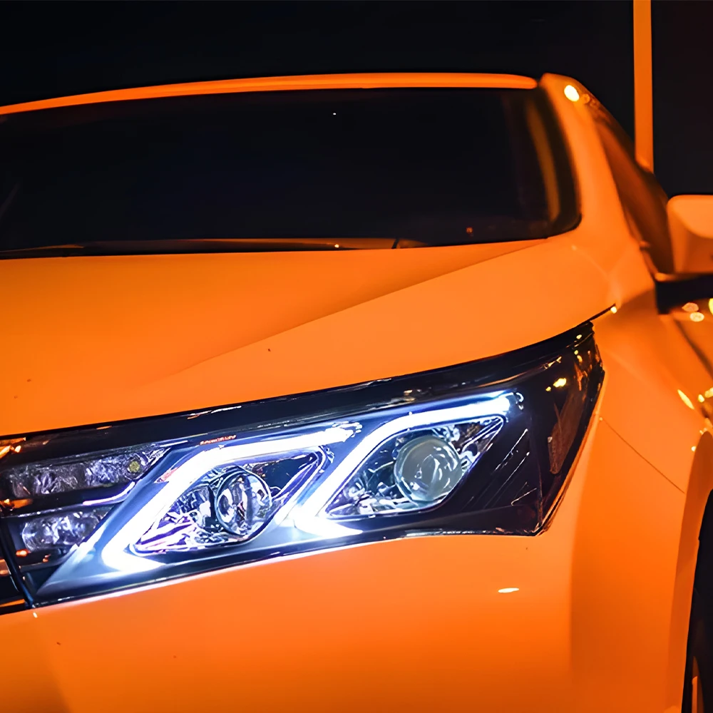 Автомобильные передние фары в сборе для Toyota Corolla 2014-2017 Светодиодные модернизированные системы освещения объектива проектора аксессуары