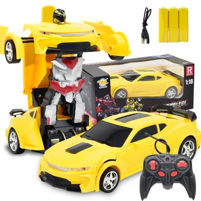 Rechargeable remote control car One-touch deformation Hornet robot Boy child electric toy car GC00031