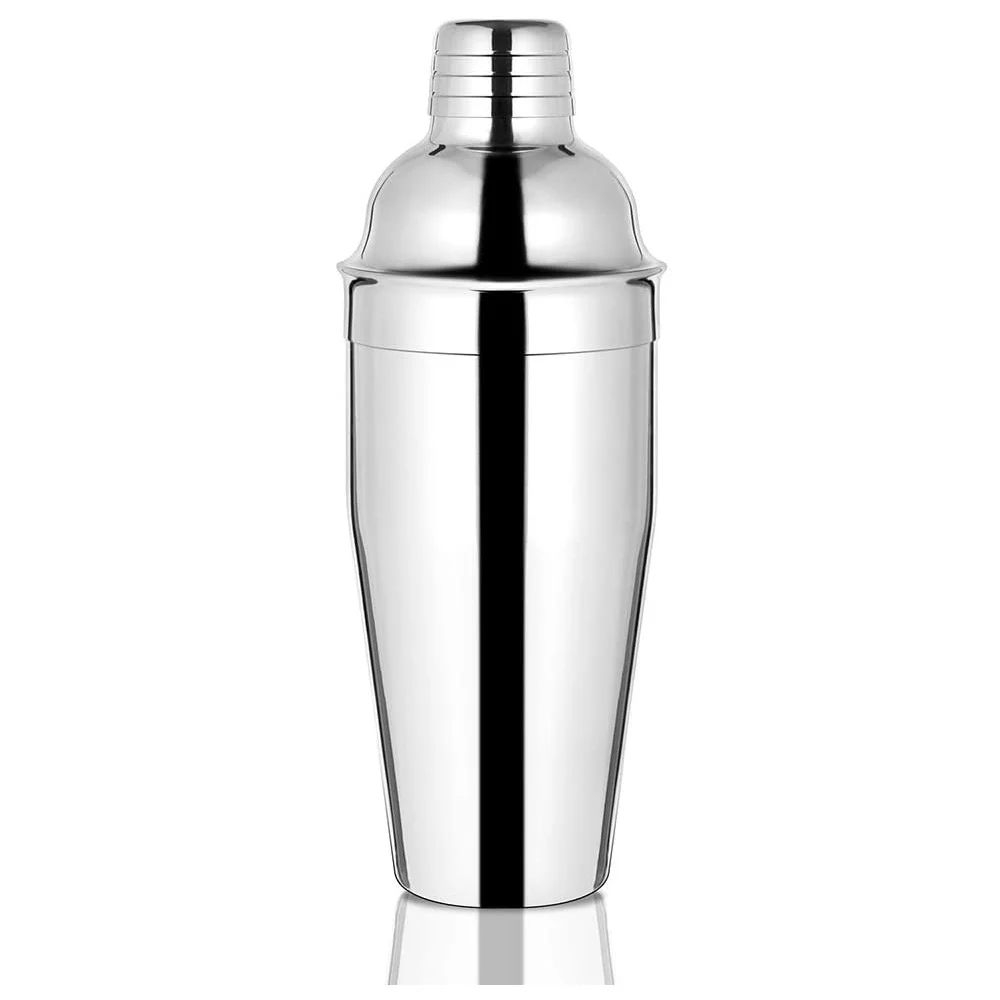 750ml Cocktail Shaker Custom logo Sliver Stainless Steel cocktail shaker