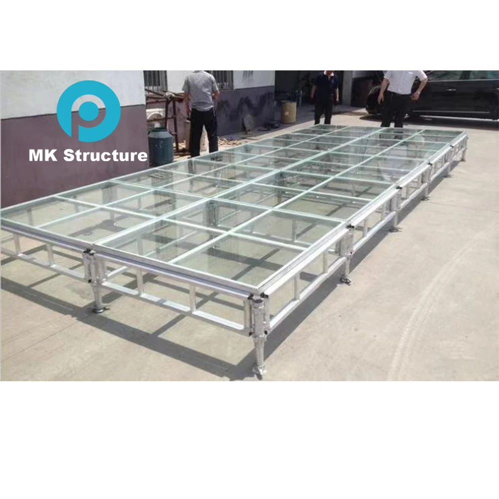 Stage Platform Aluminum Frame Waterproof Plywood Acrylic Glass Concert Dance Stage