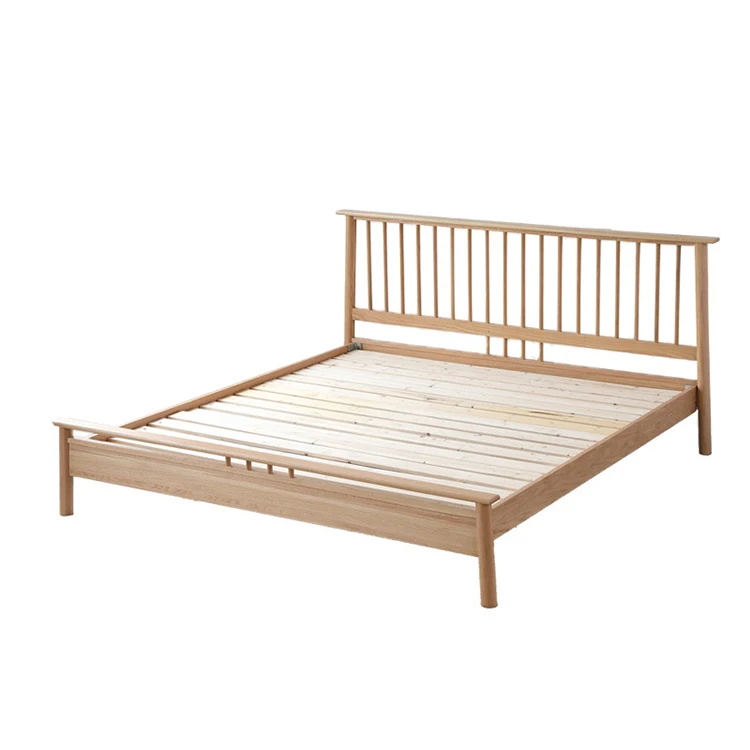 
Wooden double bed White Oak bed frame double bed designs wooden 