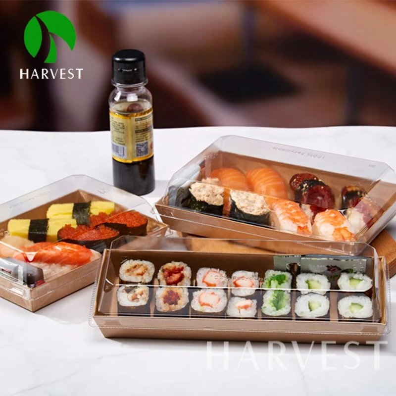 Wholesale Price Kraft Brown Paper Meal Salad Disposable Food Paper Box For Picnic Food Packaging