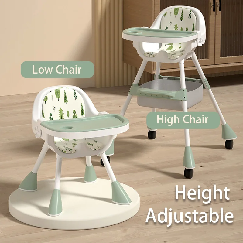 multifunction plastic baby safety feeding chairs in stock 3 in 1 folding height adjustable children dining high chair