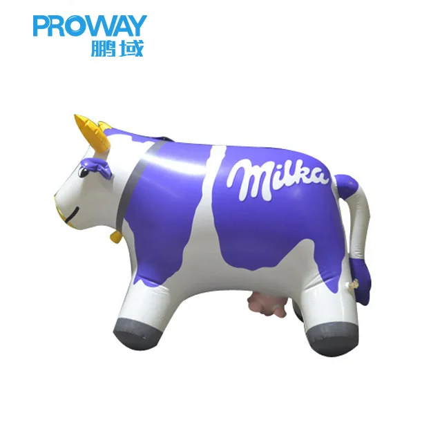 Рекламная ПВХ надувная корова с молоком на заказ надувная корова